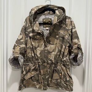 Michael Kors Gray and Tan Camouflage Jacket